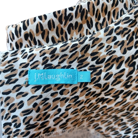 J. Mclaughlin Womens Sleeveless Multicolor Animal Print Sheath Dress Size 2 - Picture 10 of 10